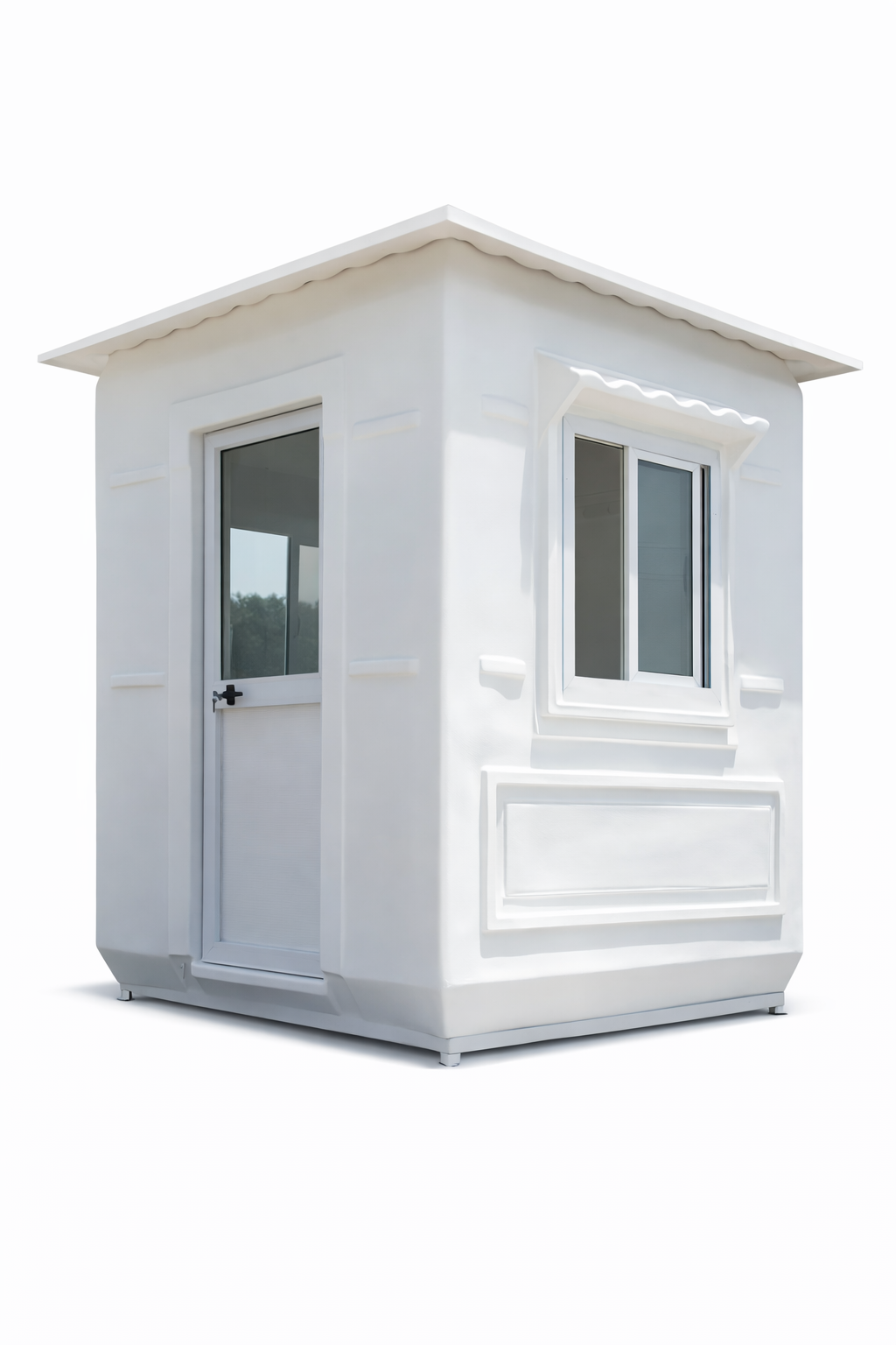 Compact fiberglass security booth