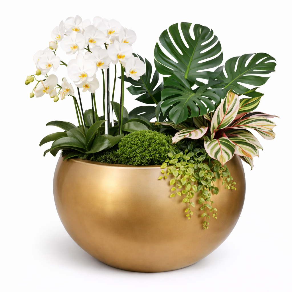 Luxury decorative fiberglass planter