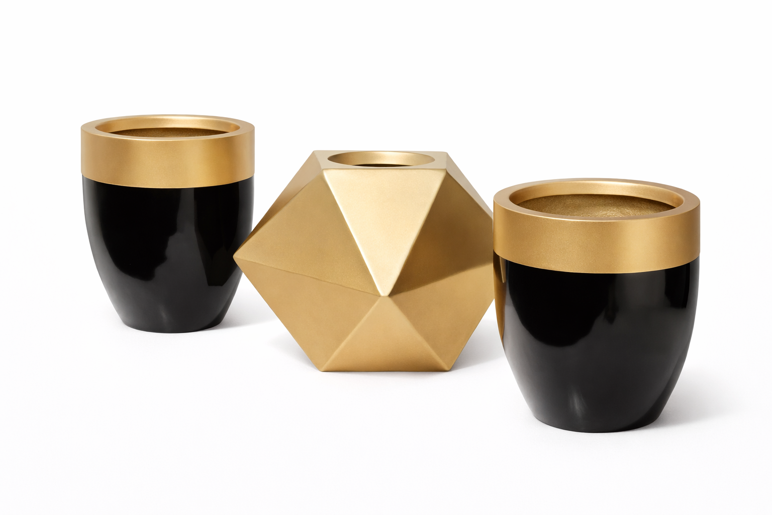 Decorative fiberglass planters