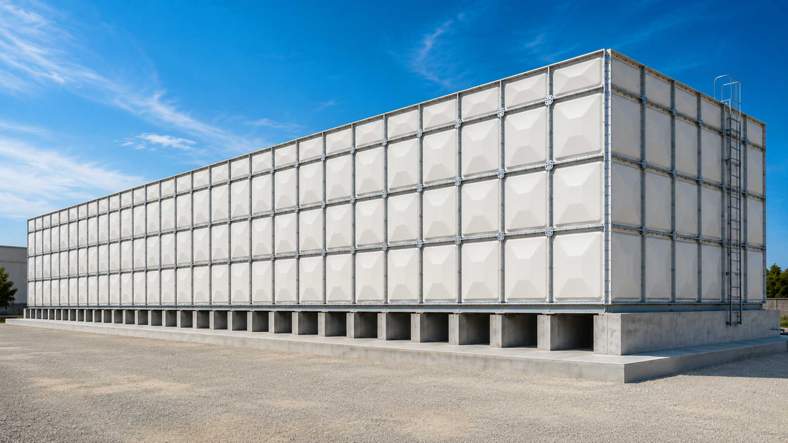 Large GRP panel tank